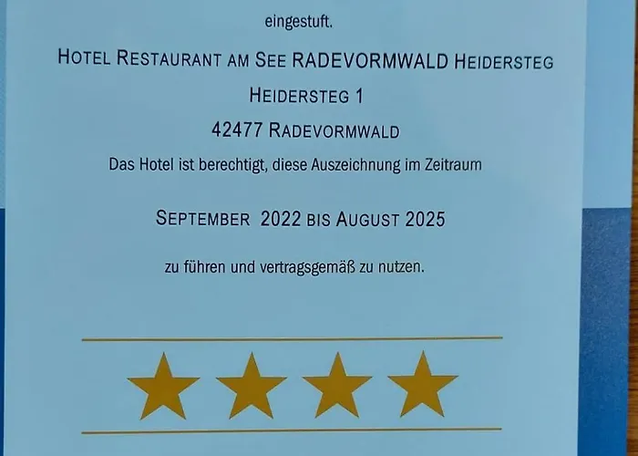 Hotel Silonce Radevormwald am See -ruhige Lage im Grünen, Parkplatz und Garten ideal für Natur und Wanderfans Hotel Radevormwald